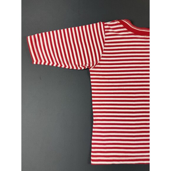 Vintage 90s Dockers Red Stripes Shirt Designer Streetwear Hype USA Made Medium - Picture 6 of 10